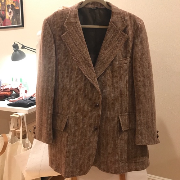 HARRIS TWEED vintage style tailored jacket - Picture 1 of 4